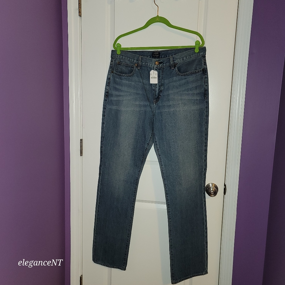 J Crew The Bleecker Straight Leg  jeans 35 x 34 NWT - Picture 7 of 9